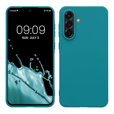 Afbeelding van kwmobile telefoonhoesje geschikt voor Samsung Galaxy A56 5G Hoesje smartphone Back cover in mat petrol