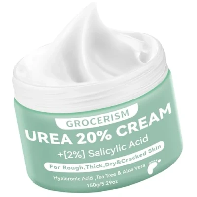 Image de Crème à l&#039;Urée 20% Pour Les Pieds Avec Plus De 2% D&#039;Acide Salicylique et Mains Acide Hyaluronique, Arbre Thé, Aloe Vera Hydrate, élimine Callosités Adoucit 150 g Urea Creme