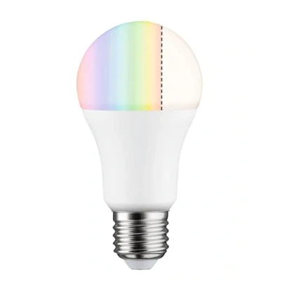 Afbeelding van 50124 LED ZB AGL 806lm 9W RGBW 2700K matt dim Paulmann Home lamp E27 Energielabel: F (A G) 9.3 W Warmwit Mat