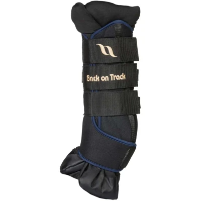 Afbeelding van Back on Track Stalbeschermers Royal Quick Wraps Deluxe Zwart/Marineblauw