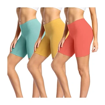 Image de wirarpa Boxer de sécurité pour femme en coton anti frottement Culotte longue sous vêtements et garçon Leggings les robes Multipack, Multicolore A18, XL