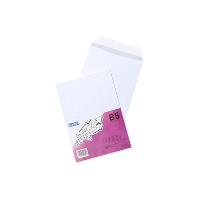 Afbeelding van Bantex enveloppen DIN B5 (25 x 17,6 cm) / met afneembare band, 25 stuks in folieverpakking (wit)