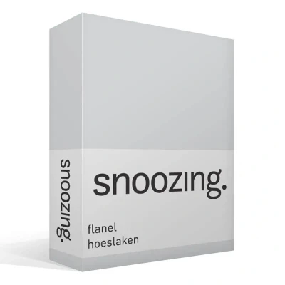 Afbeelding van Snoozing Flanel Hoeslaken Eenpersoons 80x200 cm Grijs