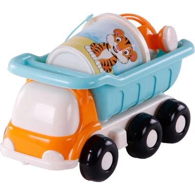 Afbeelding van Cavallino Strand Kiepwagen met Emmerset Blauw, 5dlg.