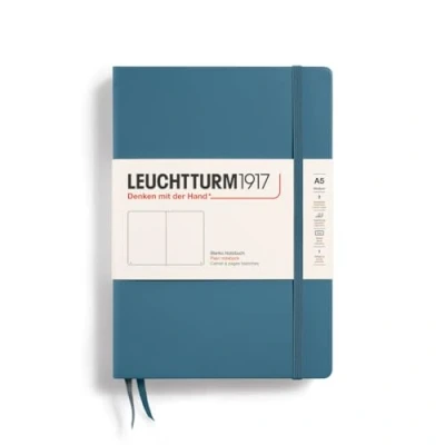 Afbeelding van Leuchtturm1917 A5 Medium Notitieboek blanco Stone Blue Notebook 4004117587399