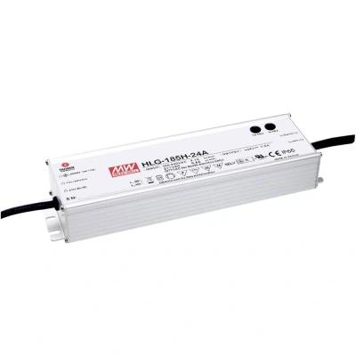 Afbeelding van Mean Well HLG 185H 42A LED driver, transformator Constante spanning, stroomsterkte 184 W 4.4 A 42 V/DC PFC schakeling, Overbelastingsbescherming,