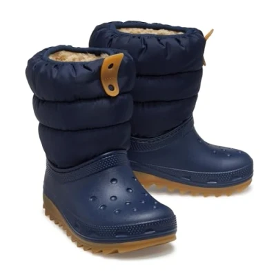 Afbeelding van Crocs Classic Neo Puff Boot T Kinderen Boots Donkerblauw Maat 27/28