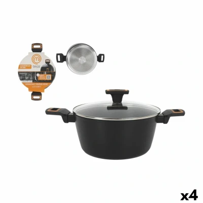 Afbeelding van Kookpot met Deksel MasterChef 24 cm 2,5 mm (4 Stuks)