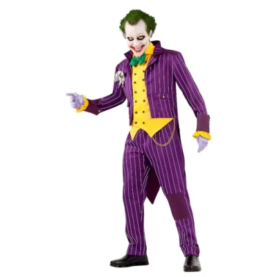 Afbeelding van FUNIDELIA Joker kostuum voor manenn Arkham City Maat: S Paars