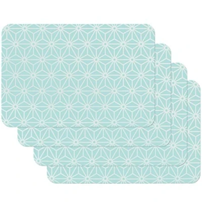 Afbeelding van Venilia Osaka blauw 59060 Placemat, 45 x 30 cm, 4 delig, antislip, hittebestendig, van polypropyleen