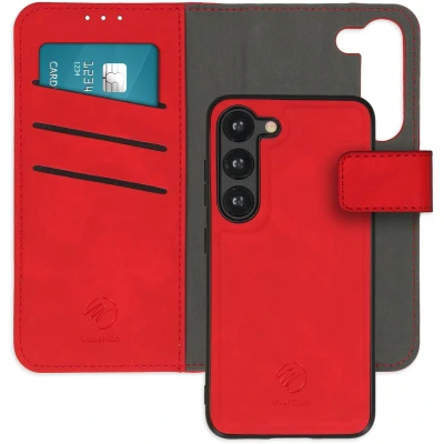 Afbeelding van iMoshion Hoesje Geschikt voor Samsung Galaxy S23 Met Pasjeshouder Uitneembare 2 in 1 Luxe Bookcase Rood