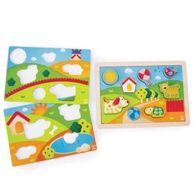 Image de HAPE PUZZLE PUPPY ET SES AMIS 3 EN 1