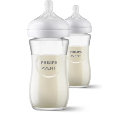 Afbeelding van Philips Avent Glas Babyfles Natural Response 2 stuks 240ml