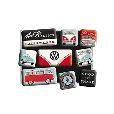 Afbeelding van Volkswagen VW Meet The Classics Magneet set met 9 Magneten