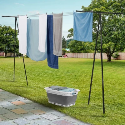 Image de Etendoir à linge extérieur en métal H.210 cm avec 35 m de fil