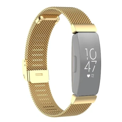 Afbeelding van Fitbit Inspire Milanese bandje met gesp Maat: Large Goud