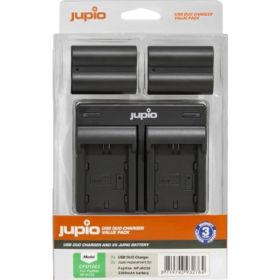 Image de Kit Jupio : Batterie NP W235 (2x) + Chargeur Double USB