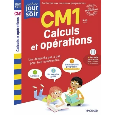 Image de Calculs et opérations CM1 Cahier Jour Soir