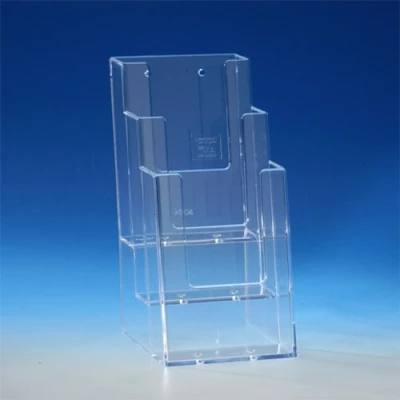 Afbeelding van TAYMAR Tafelbrochurehouder 1/3 A4 (trifold) 3 vakken (binnenafmetingen: 10,1 cm) optionele wandmontage