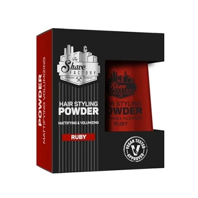 Afbeelding van The Shave Factory Hair Styling Powder matterend en volumizer voor een ongeëvenaarde textuur, volume matte afwerking perfect elke look haartype 20 g (robijn, 1 stuk)