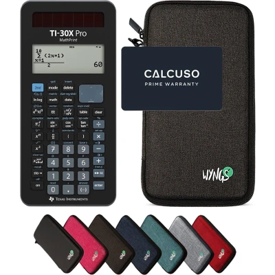 Afbeelding van CALCUSO Basispakket donkergrijs met Rekenmachine TI 30X Pro Mathprint