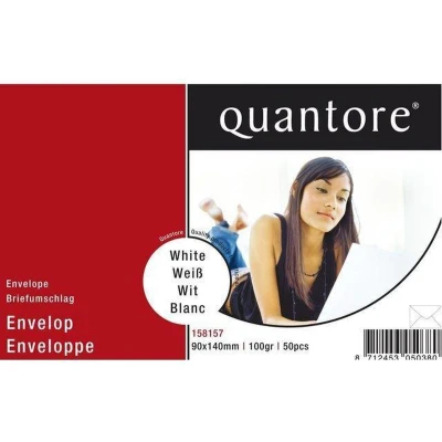 Afbeelding van Envelop Quantore voor visitekaartjes 90x140mm 95gr wit 50st.