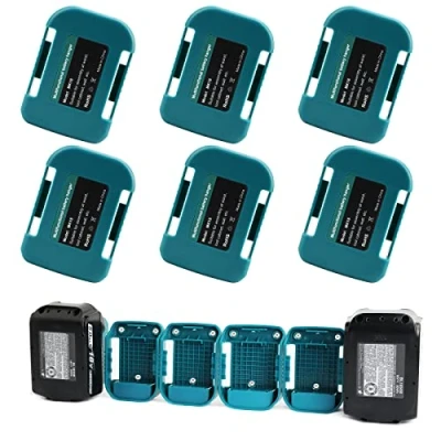 Afbeelding van 6 verpakkingen QUPERR batterijhouderhouders, batterijhouder compatibel met Makita 18 V BL1860 BL1850 BL1840 BL1830 BL1820 BL1815N lithium iongereedschap batterij