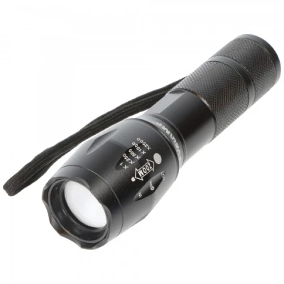 Afbeelding van LED zaklamp met zoom, focusfunctie incl. Batterij, max. 10 W, 350 lumen, etui en accessoires