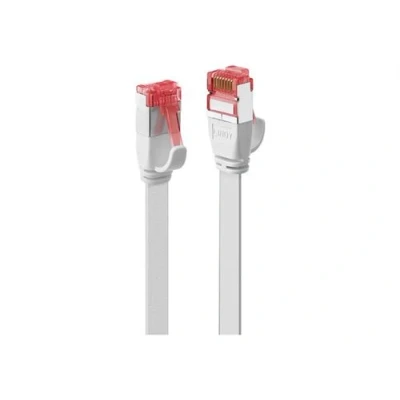 Image de Lindy Cordon de raccordement RJ 45 (M) pour 1 m U / FTP (Paire torsadée blindée) CAT 6 sans crochet plat blanc
