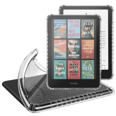 Afbeelding van Fintie transparante hoes voor Kindle Paperwhite 7 inch (12e generatie) 2024 en Colorsoft Signature Edition, zachte TPU hoes, schokbestendig, krasbestendig, glitter