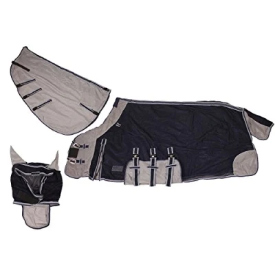 Afbeelding van Qhp Vliegendeken Met Hals En Masker Donkerblauw
