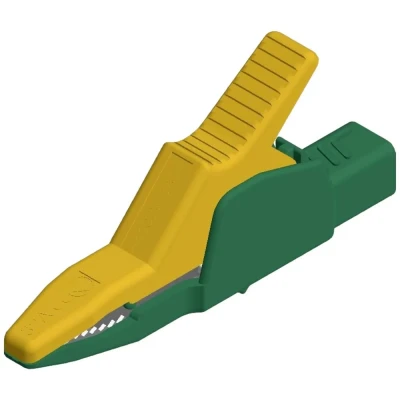 Afbeelding van SKS Hirschmann AK 2 B 2540 I ge/gn Veiligheids krokodilklem Steekaansluiting 4 mm CAT II 1000 V Geel