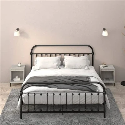 Afbeelding van Nachtkastjes 2 st 40x35x50 cm betongrijs