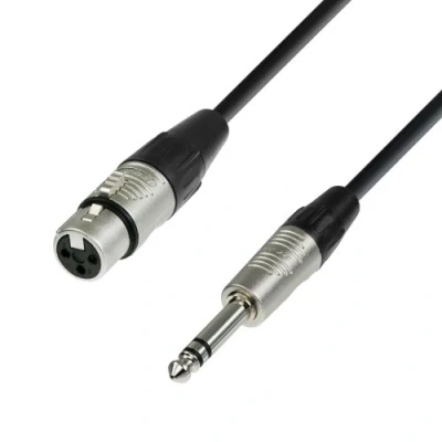 Afbeelding van Adam Hall Cables K4BFV0030 Serie 4 Star Micro REAN XLR vrouwelijk naar 6,35 mm stereo jack 0,3 m
