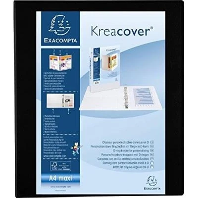 Image de Classeur 4 anneaux en d 30mm remborde 3 pochettes exterieures krea cover a4 maxi exacompta 51842ne