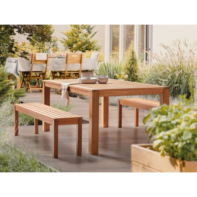 Afbeelding van Beliani MONSANO Tuintafel Lichthout 105 x 190 cm Eucalyptushout