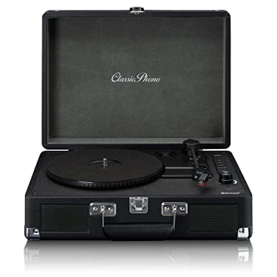 Image de Platine vinyle Bluetooth® avec enceintes intégrées Classic Phono TT 115BK Noir