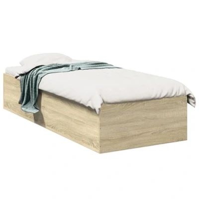 Afbeelding van vidaXL Bedframe bewerkt hout sonoma eikenkleurig 100x200 cm
