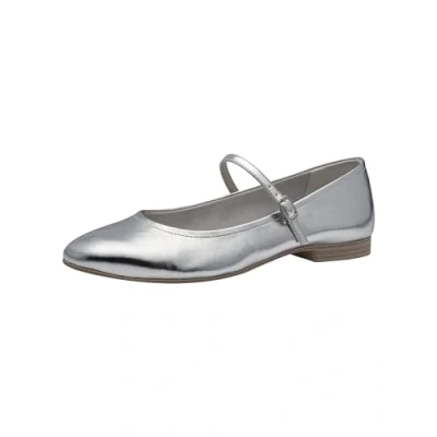 Afbeelding van Tamaris Ballerina&#039;s met enkelbandjes, Dames, Maat: 36, Silver Kunststof
