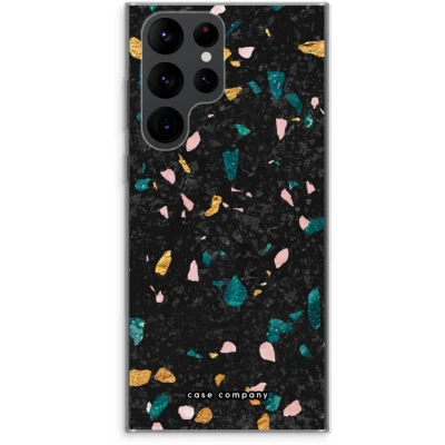 Afbeelding van Case Company® hoesje geschikt voor Samsung Galaxy S22 Ultra Terrazzo N10 Soft Cover Telefoonhoesje Bescherming aan alle Kanten en Schermrand