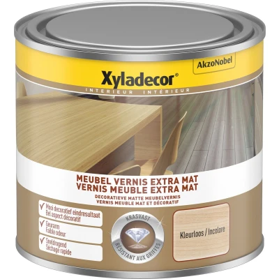 Afbeelding van Xyladecor vernis meubel sneldrogend mat 0,5l kleurloos