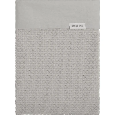 Afbeelding van Baby&#039;s Only Gebreid baby dekbedovertrek ledikant deken Sky Urban Taupe 100x135 cm