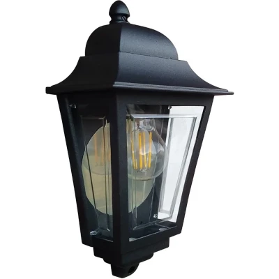 Afbeelding van Elstead Lighting LED Wand Buitenlamp Deco Lane 1X E27 Max 60W IP44 Dimbaar Black