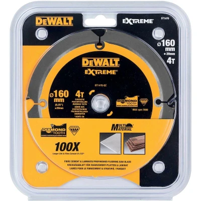 Afbeelding van DeWALT Cirkelzaagblad voor Cementplaten Extreme Ø 160mm Asgat 20mm 4T DT1470 QZ