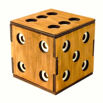 Afbeelding van Logica Art Games Secret Doos Geheime Houten Ongelooflijke Moeilijkheidsgraad 5/6 Serie Leonardo da Vinci