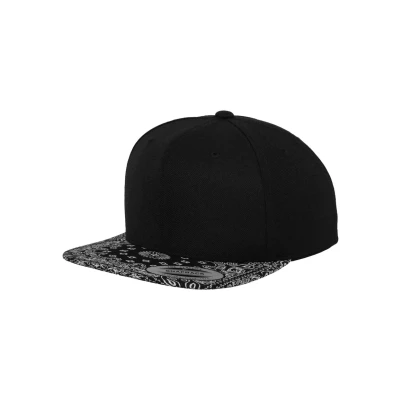 Afbeelding van Flexfit Bandana Snapback Pet, Maat: One Size, Black paisley