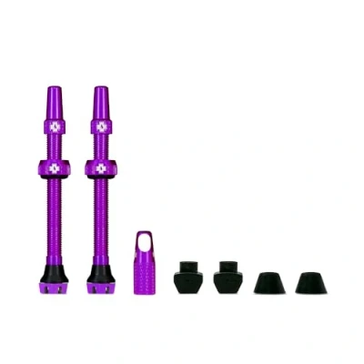 Image de Muc Off Valves Presta Tubeless V2 44 mm de Vélo Anti Fuite Qualité Supérieure avec Outil Démonte Obus Valve Intégré Irisé
