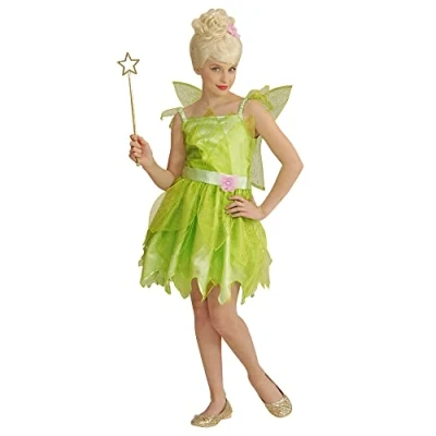 Afbeelding van Widmann Elfen Feeen &amp; Fantasy Kostuum Fee Qula Meisje Groen Maat 116 Carnavalskleding Verkleedkleding