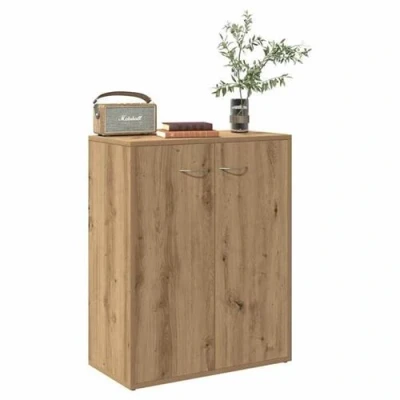 Afbeelding van vidaXL Dressoir 60x30x75 cm bewerkt hout artisanaal eikenkleur