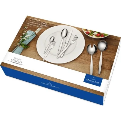 Afbeelding van Villeroy &amp; Boch Charles Bestekset 68 delig Zilver